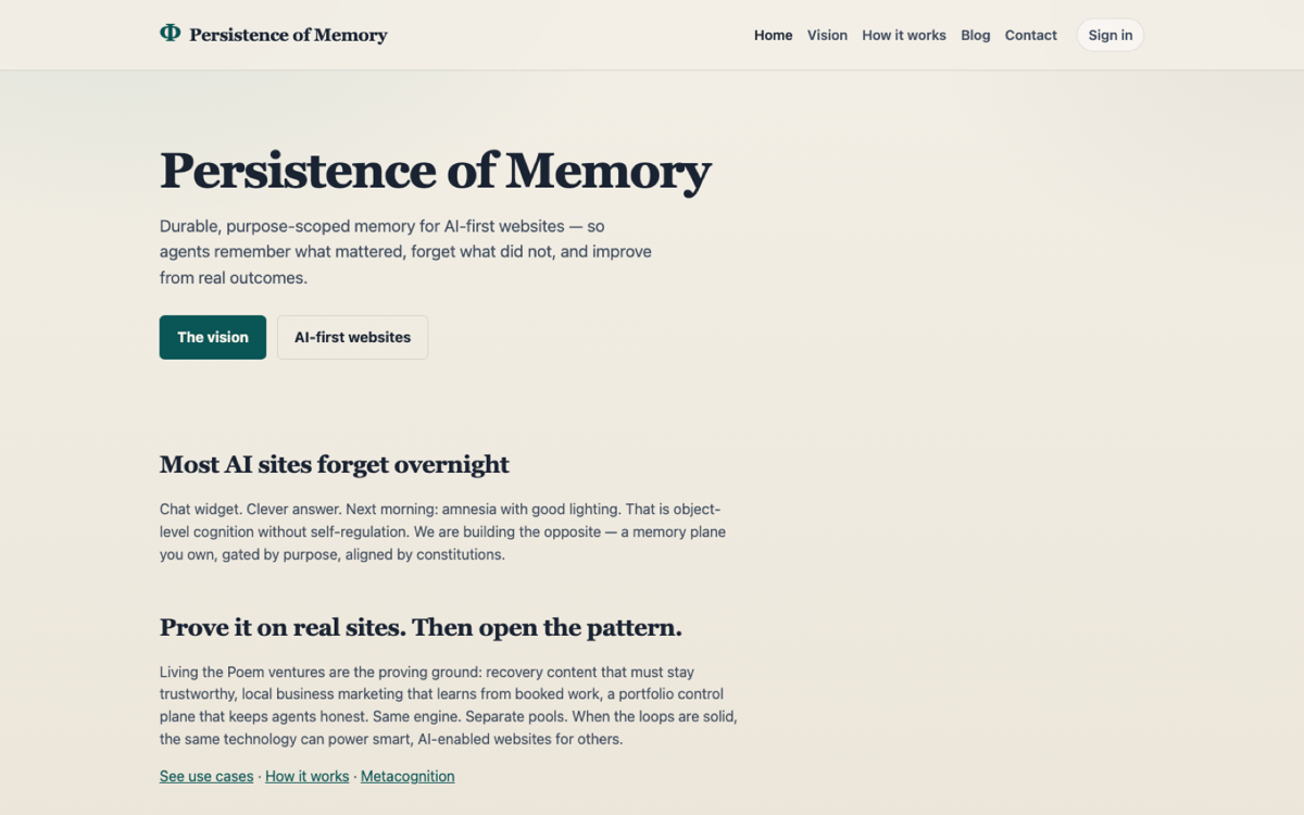 Persistence of Memory console and public shell
